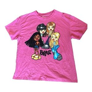 Vintage Y2K Bratz  Dolls Pink Oversized T-shirt Women M